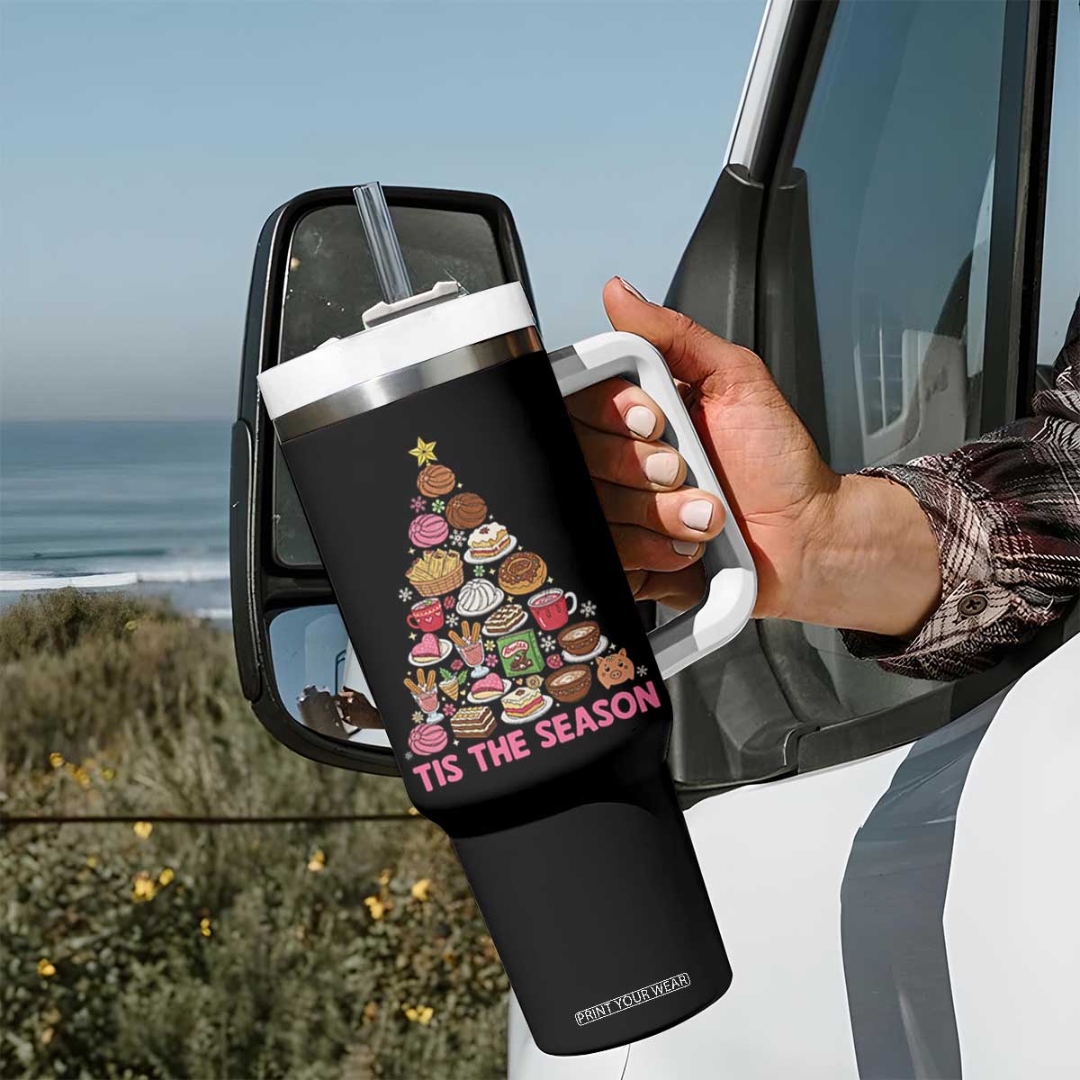 Tis The Season Mexican Christmas Tumbler With Handle TS14 Print Your Wear