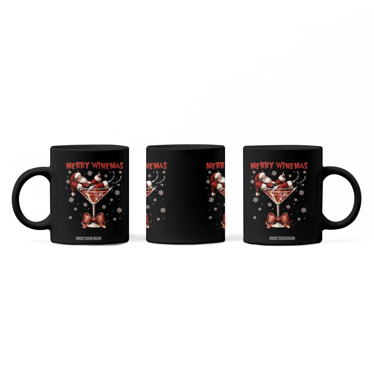 Funny Christmas Wine Coffee Mug Santa Feeling Xmas TS14 Print Your Wear
