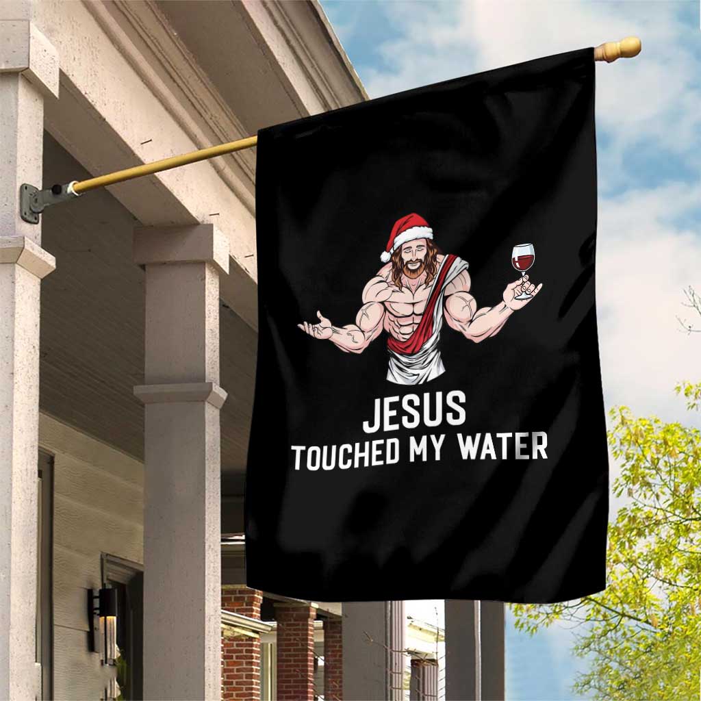 Funny Christmas Wine Garden Flag Jesus Drank Wine TS14 Print Your Wear