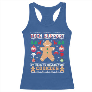 Tech Support Christmas Racerback Tank Top I Am Here To Delete Your Cookies TS14 Royal Blue Print Your Wear
