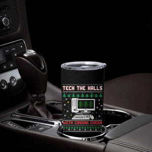 Tech Support Christmas Tumbler Cup Tech The Halls With Cooking Cheer TS14 Print Your Wear