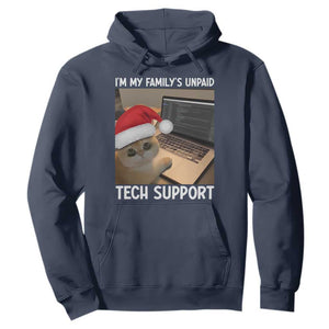 Funny Tech Support Cat Christmas Hoodie TS14 Navy Print Your Wear