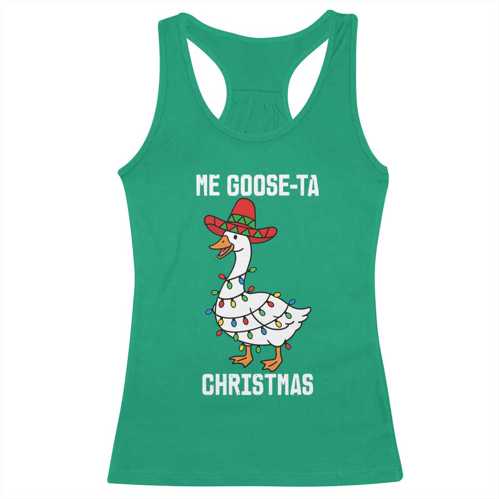 Me Goose Ta Racerback Tank Top Funny Mexican Christmas TS14 Irish Green Print Your Wear