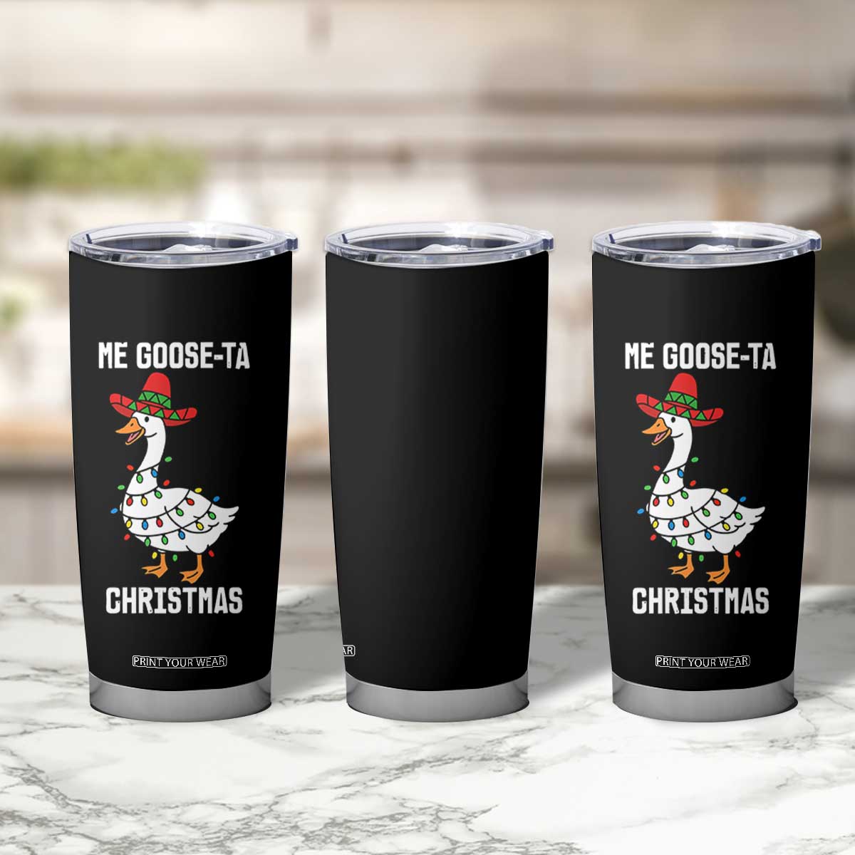 Me Goose Ta Tumbler Cup Funny Mexican Christmas TS14 Print Your Wear