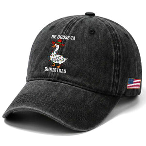 Me Goose Ta Washed Cotton Baseball Cap Funny Mexican Christmas TS14 Print Your Wear