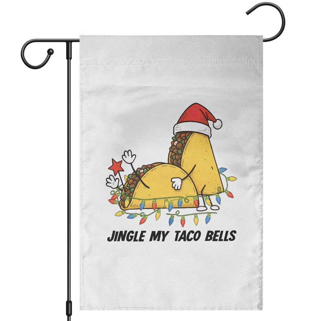 Funny Taco Christmas Garden Flag Jingle My Taco Bells TS14 White Print Your Wear