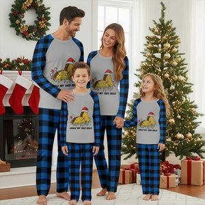 Funny Taco Christmas Plaid Pajama Set Jingle My Taco Bells TS14 Blue Plaid Print Your Wear