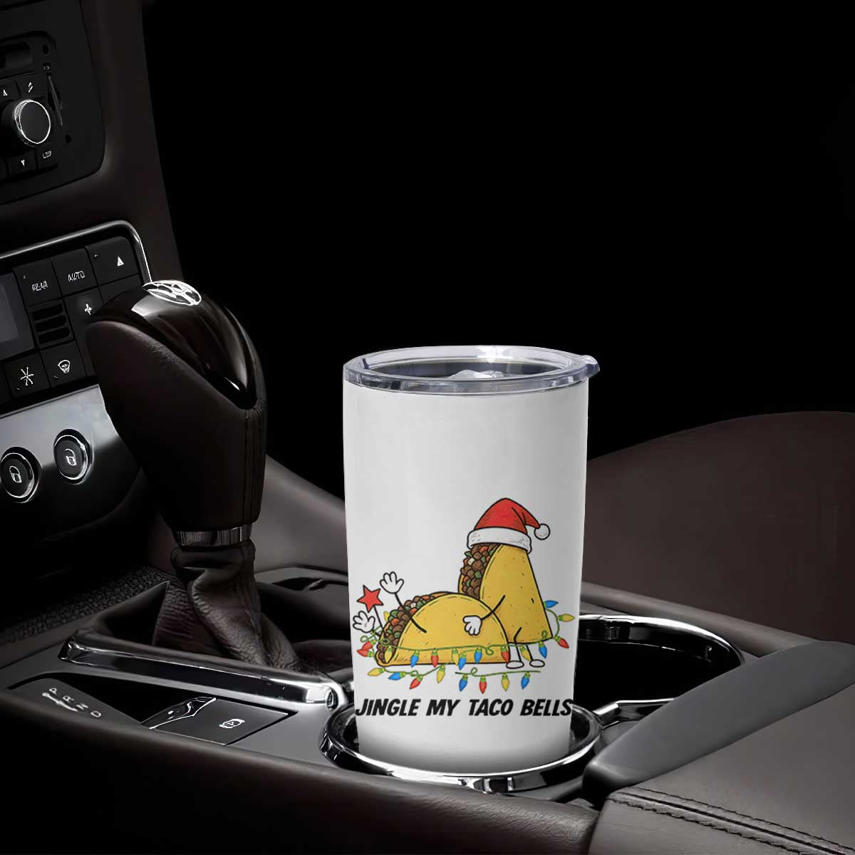 Funny Taco Christmas Tumbler Cup Jingle My Taco Bells TS14 Print Your Wear