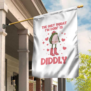 Funny Cowboy Frog Garden Flag The Only Squat I'm Doin' Is Diddly TS14 Print Your Wear