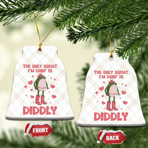 Funny Cowboy Frog Ceramic Ornament The Only Squat I'm Doin' Is Diddly TS14 Print Your Wear