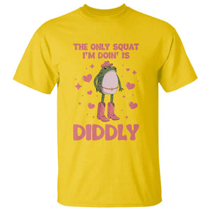 Funny Cowboy Frog T Shirt The Only Squat I'm Doin' Is Diddly TS14 Daisy Print Your Wear