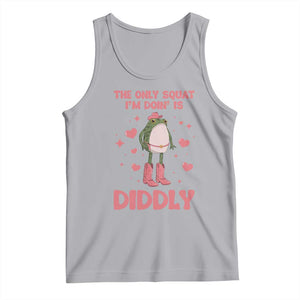 Funny Cowboy Frog Tank Top The Only Squat I'm Doin' Is Diddly TS14 Athletic Heather Print Your Wear