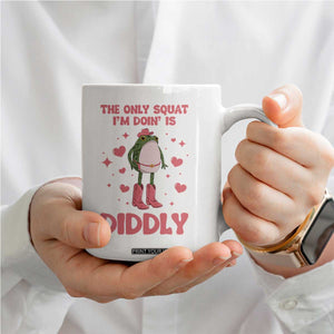 Funny Cowboy Frog Coffee Mug The Only Squat I'm Doin' Is Diddly TS14 Print Your Wear