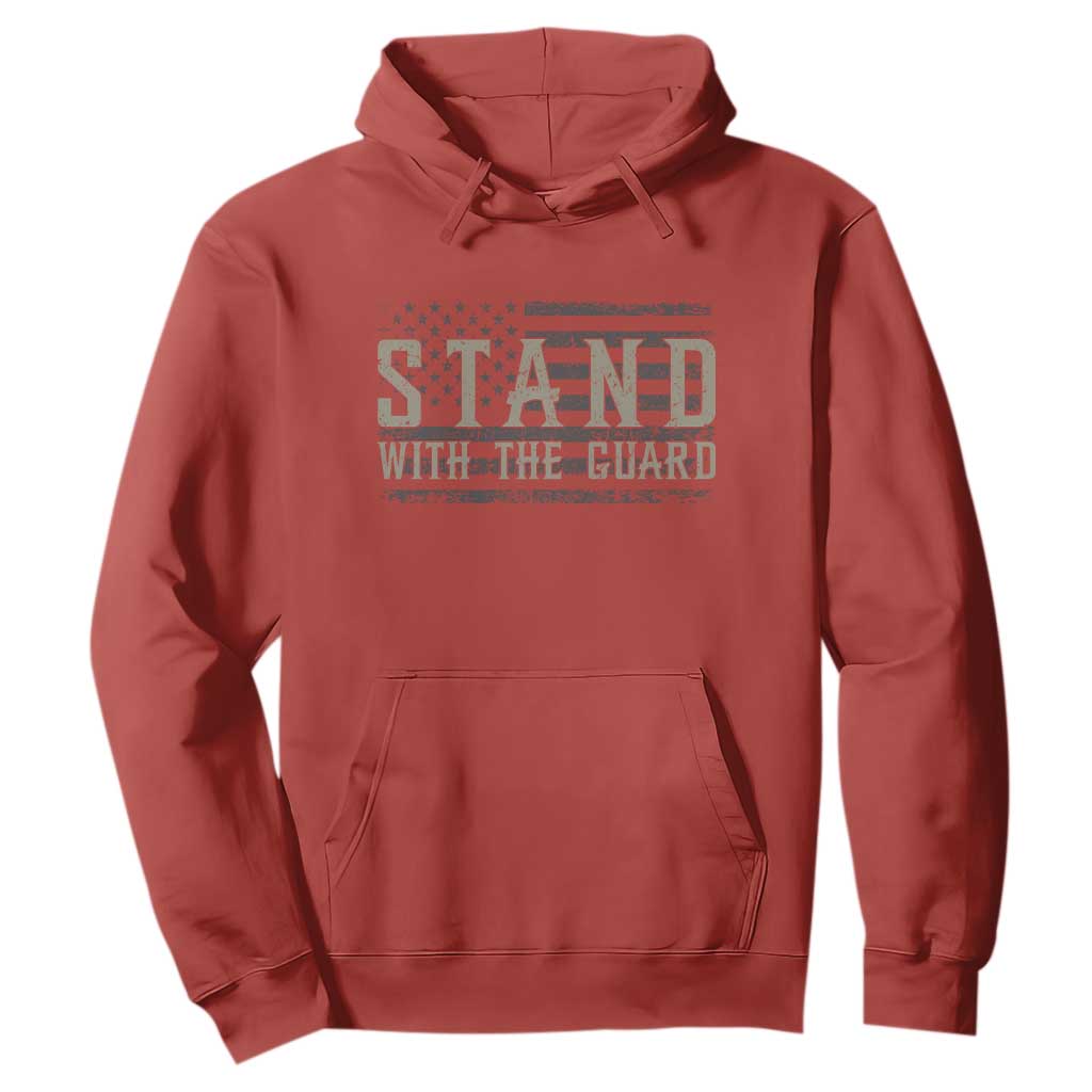 Stand With The Guard Hoodie DC Guardsmen TS14 Red Print Your Wear