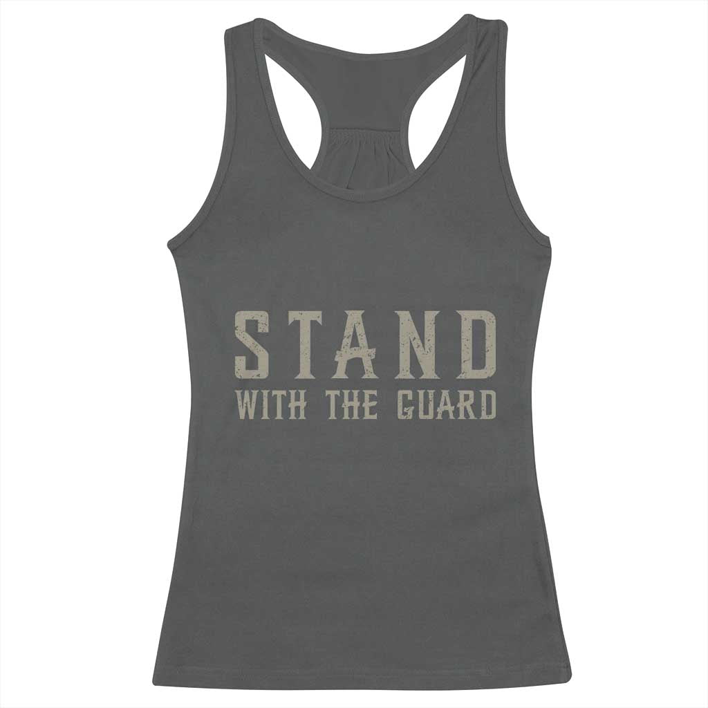 Stand With The Guard Racerback Tank Top DC Guardsmen TS14 Dark Heather Print Your Wear