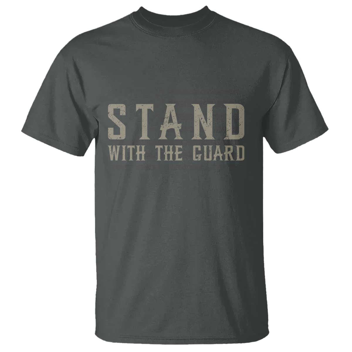 Stand With The Guard T Shirt DC Guardsmen TS14 Dark Heather Print Your Wear