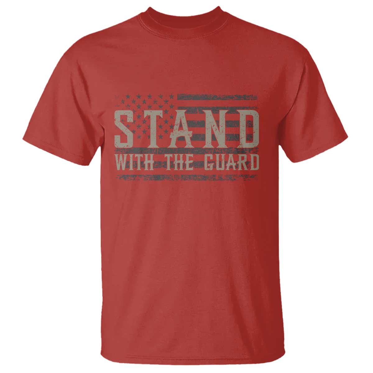 Stand With The Guard T Shirt DC Guardsmen TS14 Red Print Your Wear