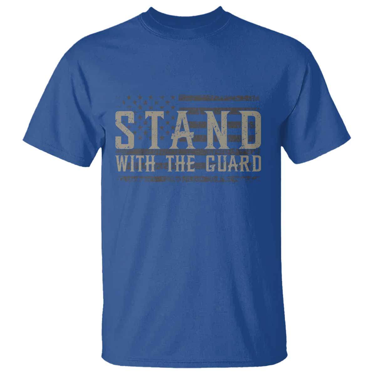 Stand With The Guard T Shirt DC Guardsmen TS14 Royal Blue Print Your Wear