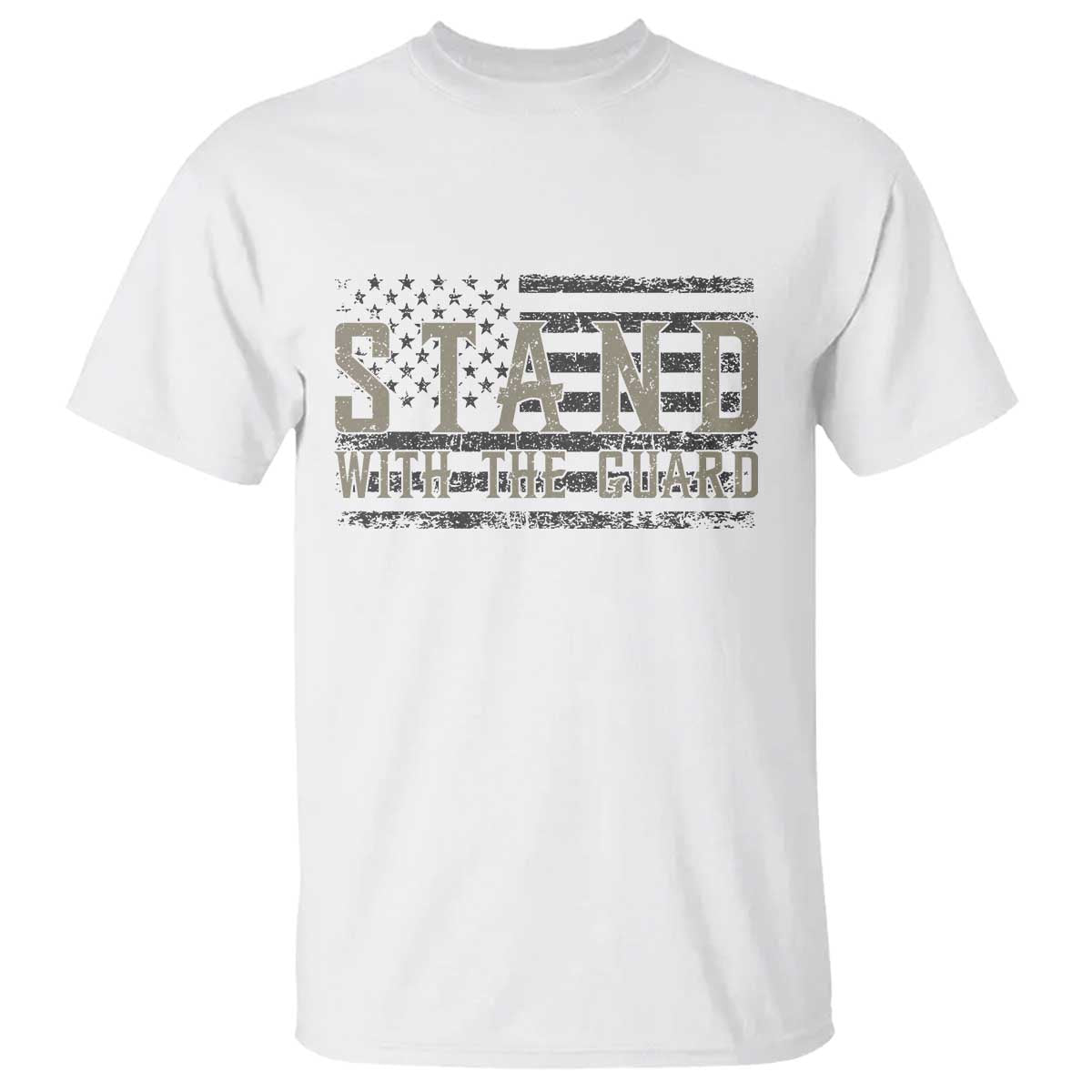 Stand With The Guard T Shirt DC Guardsmen TS14 White Print Your Wear