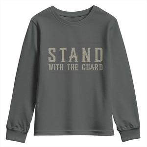 Stand With The Guard Youth Sweatshirt DC Guardsmen TS14 Dark Heather Print Your Wear