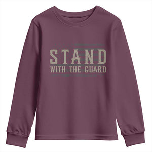 Stand With The Guard Youth Sweatshirt DC Guardsmen TS14 Maroon Print Your Wear