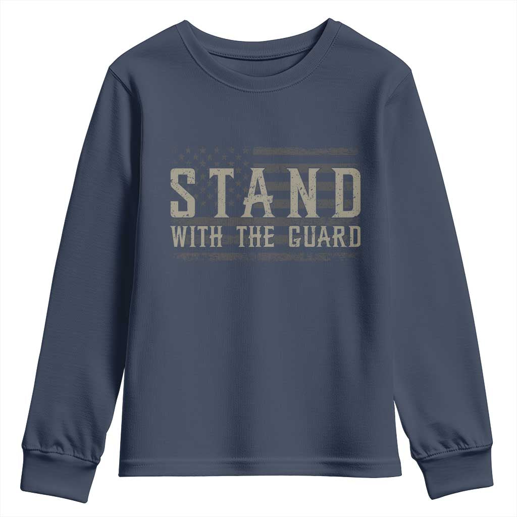 Stand With The Guard Youth Sweatshirt DC Guardsmen TS14 Navy Print Your Wear