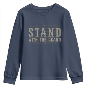 Stand With The Guard Youth Sweatshirt DC Guardsmen TS14 Navy Print Your Wear