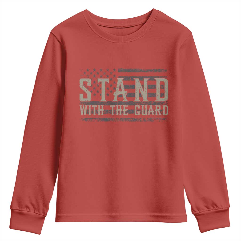 Stand With The Guard Youth Sweatshirt DC Guardsmen TS14 Red Print Your Wear