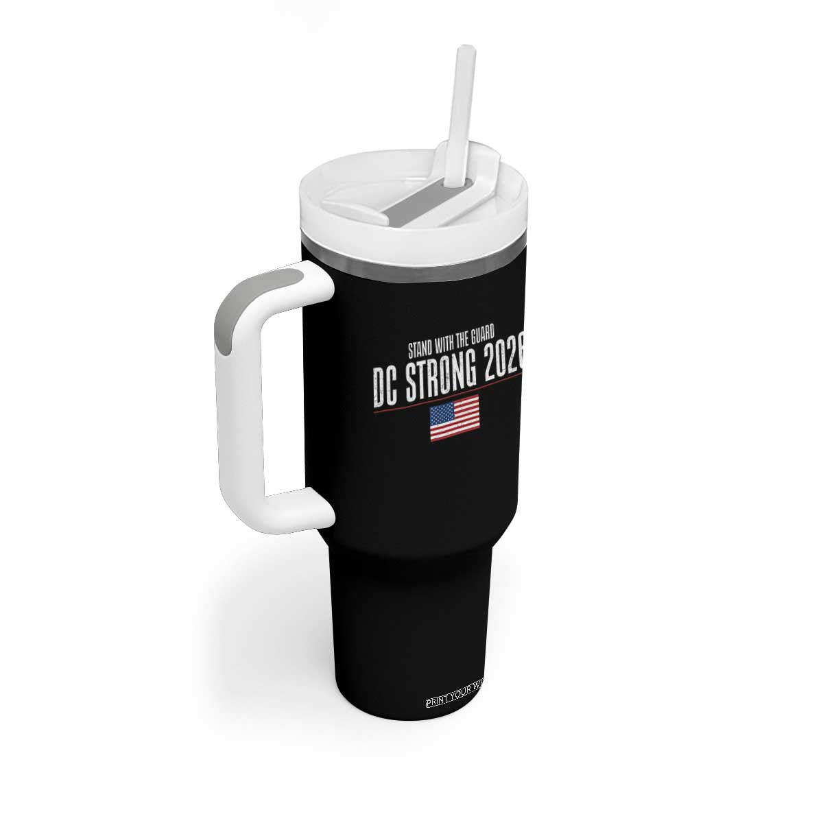 Stand With The Guard Tumbler With Handle DC Guardsmen 2026 TS14 Print Your Wear