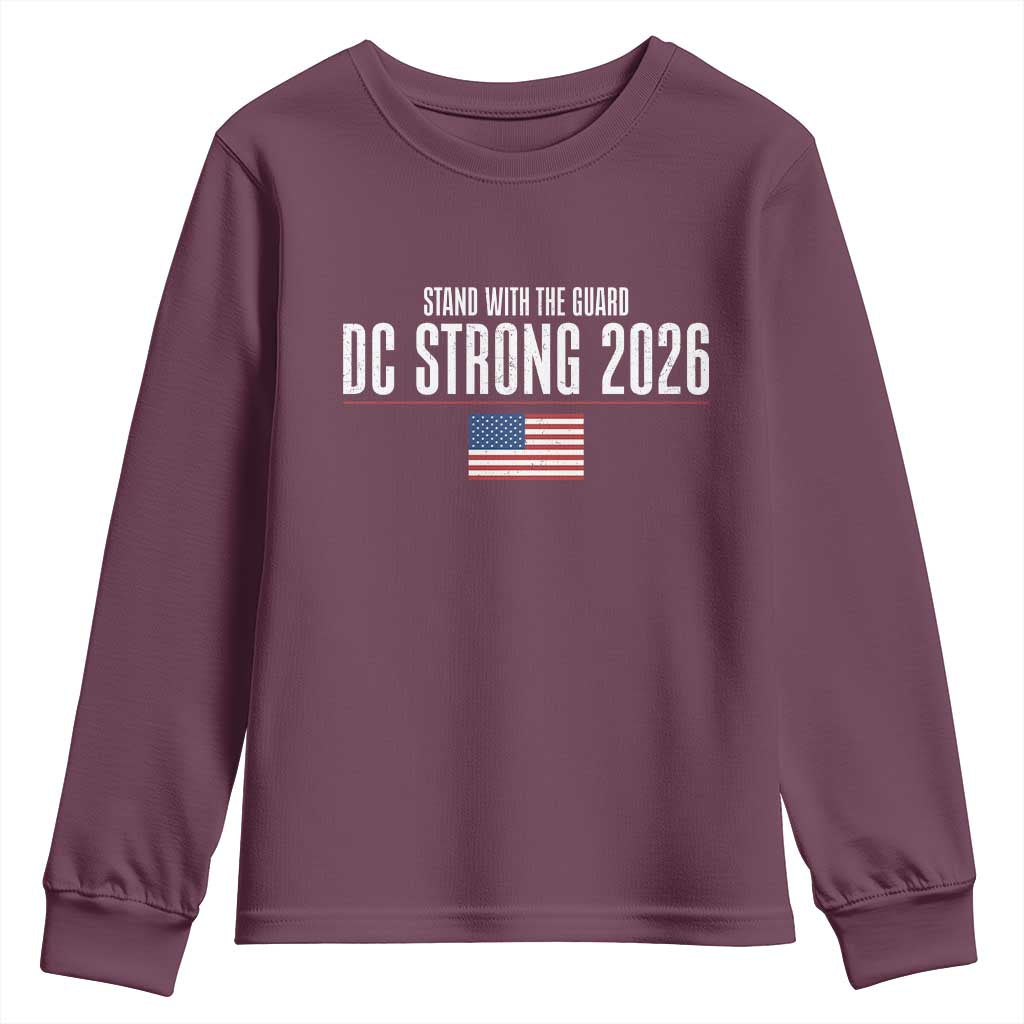 Stand With The Guard Youth Sweatshirt DC Guardsmen 2026 TS14 Maroon Print Your Wear