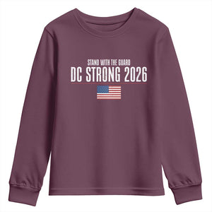 Stand With The Guard Youth Sweatshirt DC Guardsmen 2026 TS14 Maroon Print Your Wear