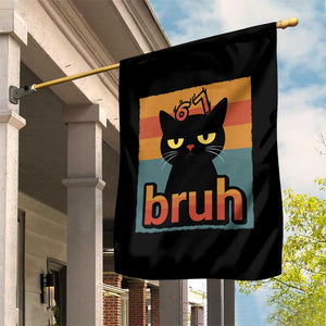 67 Six Seven Bruh Cat Meme Garden Flag Cute Black Cat Funny Saying TS14 Print Your Wear