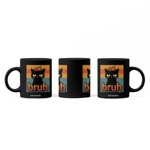 67 Six Seven Bruh Cat Meme Coffee Mug Cute Black Cat Funny Saying TS14 Print Your Wear