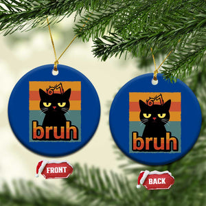 67 Six Seven Bruh Cat Meme Ceramic Ornament Cute Black Cat Funny Saying TS14 1pc Blue Print Your Wear