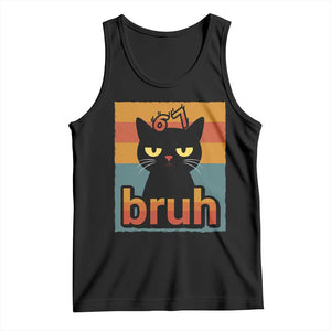 67 Six Seven Bruh Cat Meme Tank Top Cute Black Cat Funny Saying TS14 Black Print Your Wear