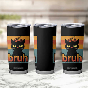 67 Six Seven Bruh Cat Meme Tumbler Cup Cute Black Cat Funny Saying TS14 Print Your Wear