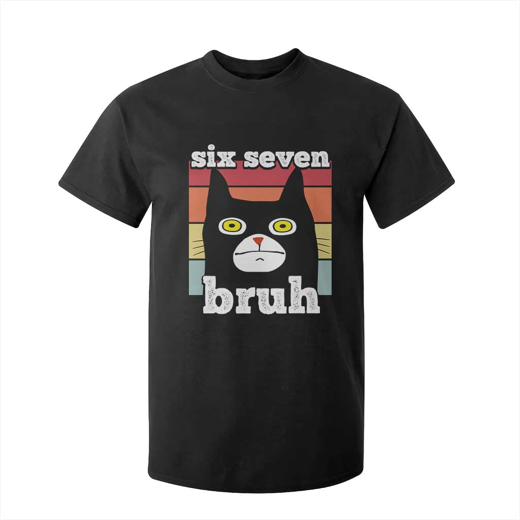 67 Bruh Meme T Shirt For Kid Funny Six Seven Black Cat TS14 Black Print Your Wear