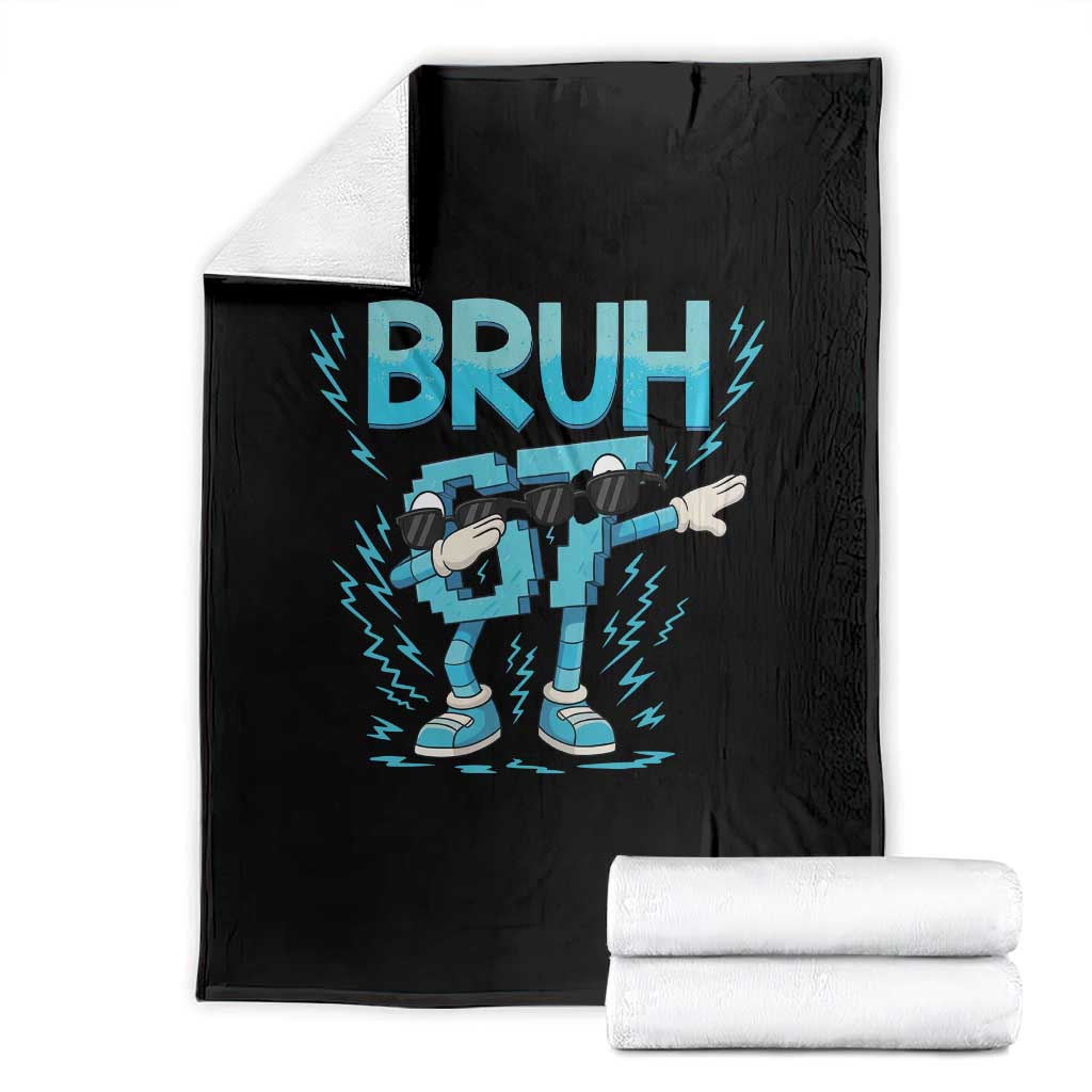 67 Bruh Meme Throw Blanket Funny Six Seven Italian Brainrot TS14 Black Print Your Wear