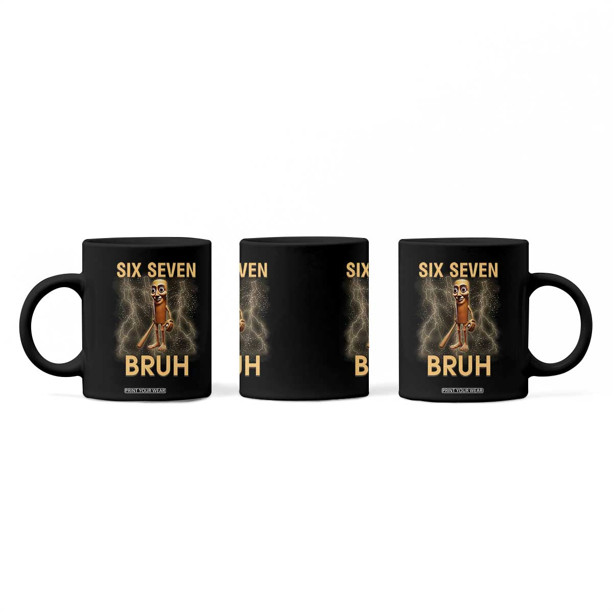 67 Bruh Meme Coffee Mug Funny Six Seven Tung Tung Sahur TS14 Print Your Wear