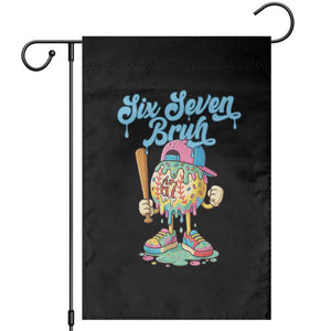 67 Bruh Meme Garden Flag Ice Cream Drip Baseball Sport TS14 Black Print Your Wear