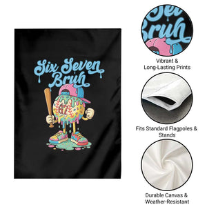 67 Bruh Meme Garden Flag Ice Cream Drip Baseball Sport TS14 Print Your Wear