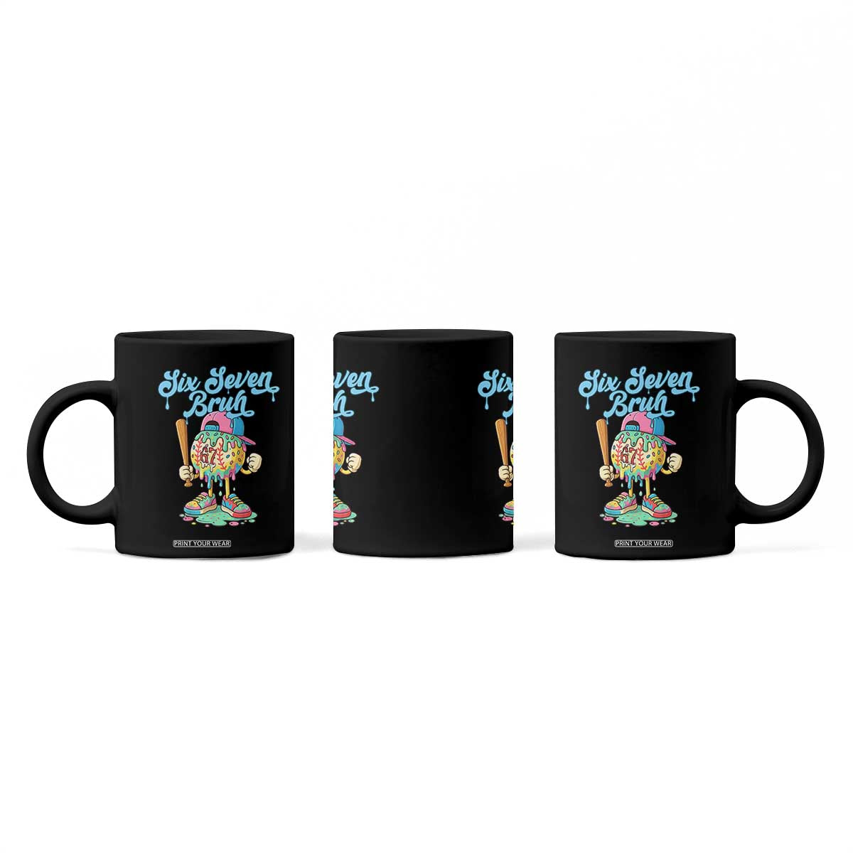 67 Bruh Meme Coffee Mug Ice Cream Drip Baseball Sport TS14 Print Your Wear