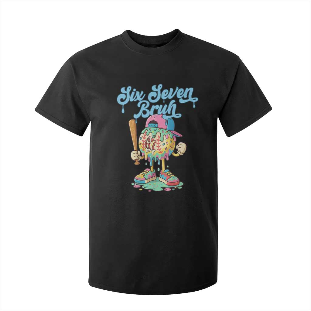 67 Bruh Meme T Shirt For Kid Ice Cream Drip Baseball Sport TS14 Black Print Your Wear