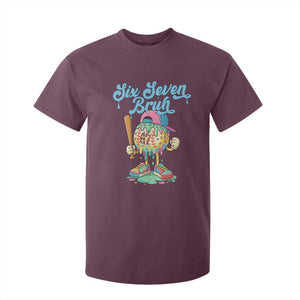 67 Bruh Meme T Shirt For Kid Ice Cream Drip Baseball Sport TS14 Maroon Print Your Wear