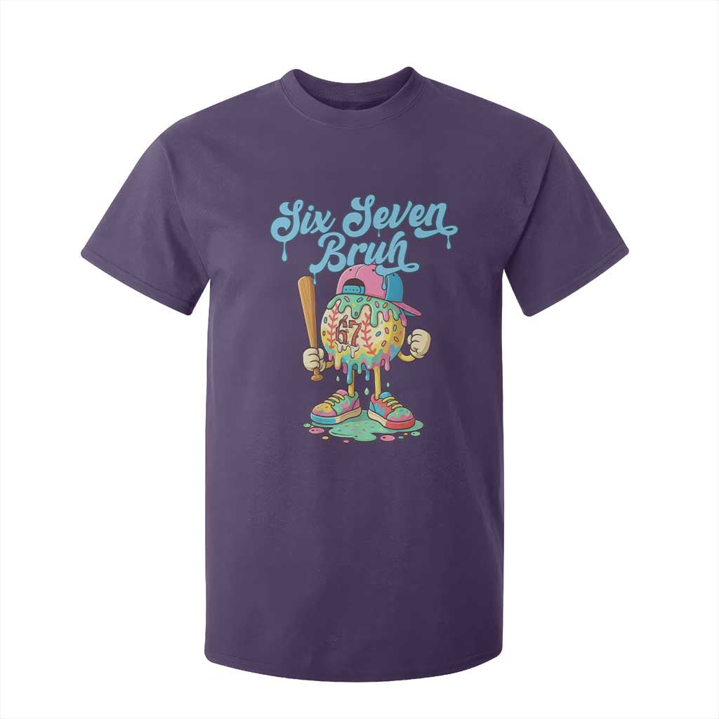 67 Bruh Meme T Shirt For Kid Ice Cream Drip Baseball Sport TS14 Purple Print Your Wear