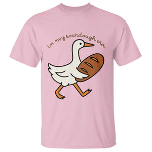 In My Sourdough Era T Shirt - Funny Silly Goose Sourdough Baker Humor Tee TS14 Light Pink Print Your Wear