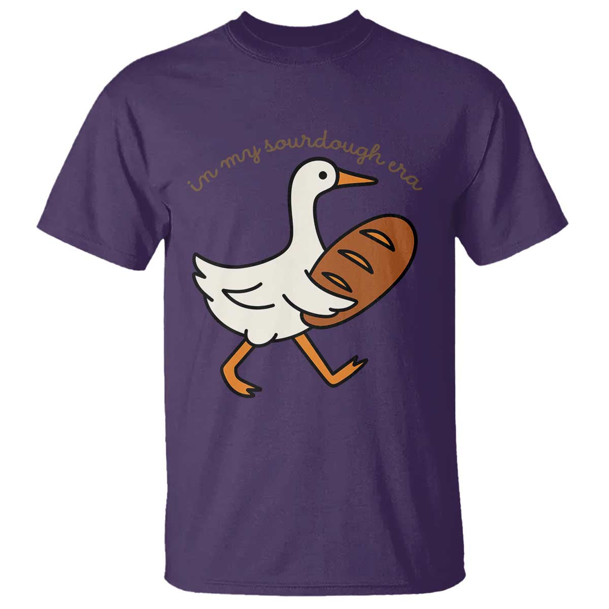 In My Sourdough Era T Shirt - Funny Silly Goose Sourdough Baker Humor Tee TS14 Purple Print Your Wear
