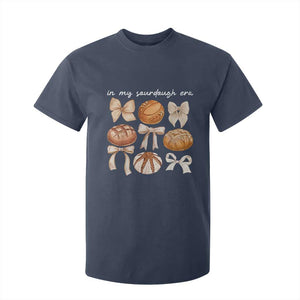 In My Sourdough Era T Shirt For Kid Coquette Bows Baking Bread Lover TS14 Navy Print Your Wear