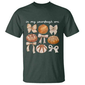 In My Sourdough Era T Shirt Coquette Bows Baking Bread Lover TS14 Dark Forest Green Print Your Wear