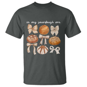 In My Sourdough Era T Shirt Coquette Bows Baking Bread Lover TS14 Dark Heather Print Your Wear